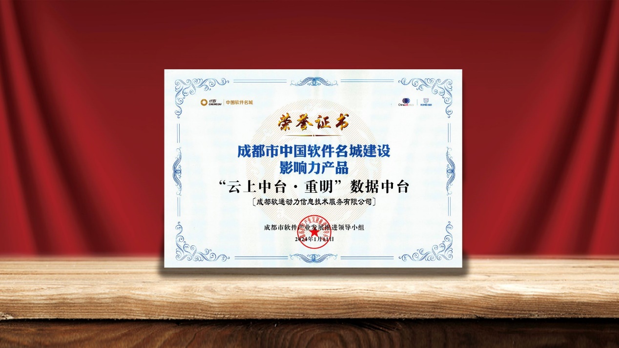 bodog博狗动力数据中台荣膺“中国软件名城建设影响力产品”